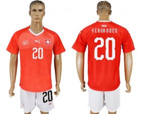 Wholesale Cheap Switzerland #20 Fernandes Red Home Soccer Country Jersey