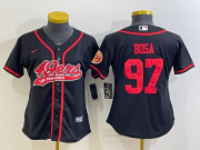 Wholesale Cheap Women's San Francisco 49ers #97 Nick Bosa Black With Patch Cool Base Stitched Baseball Jersey