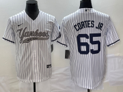 Wholesale Cheap Men's New York Yankees #65 Nestor Cortes Jr White With Patch Cool Base Stitched Baseball Jersey