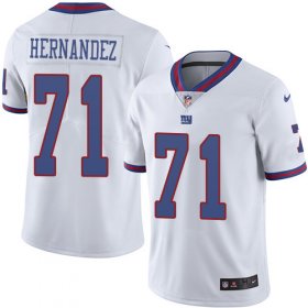 Wholesale Cheap Nike Giants #71 Will Hernandez White Men\'s Stitched NFL Limited Rush Jersey