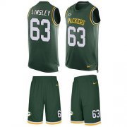 Wholesale Cheap Nike Packers #63 Corey Linsley Green Team Color Men's Stitched NFL Limited Tank Top Suit Jersey