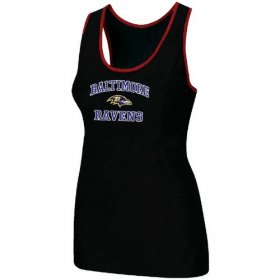 Wholesale Cheap Women\'s Nike Baltimore Ravens Heart & Soul Tri-Blend Racerback Stretch Tank Top Black