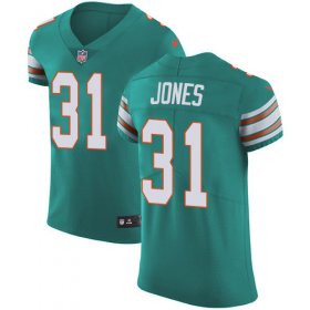 Wholesale Cheap Nike Dolphins #31 Byron Jones Aqua Green Alternate Men\'s Stitched NFL New Elite Jersey