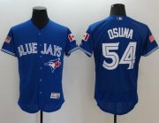 Wholesale Cheap Blue Jays #54 Roberto Osuna Blue Fashion Stars & Stripes Flexbase Authentic Stitched MLB Jersey