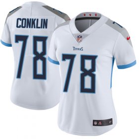 Wholesale Cheap Nike Titans #78 Jack Conklin White Women\'s Stitched NFL Vapor Untouchable Limited Jersey