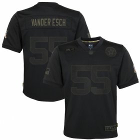 Cheap Dallas Cowboys #55 Leighton Vander Esch Nike Youth 2020 Salute to Service Game Jersey Black