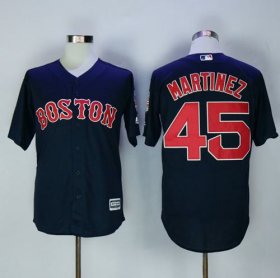 Wholesale Cheap Red Sox #45 Pedro Martinez Navy Blue New Cool Base Stitched MLB Jersey