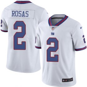 Wholesale Cheap Nike Giants #2 Aldrick Rosas White Men\'s Stitched NFL Limited Rush Jersey