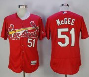 Wholesale Cheap Cardinals #51 Willie McGee Red Flexbase Authentic Collection Stitched MLB Jersey