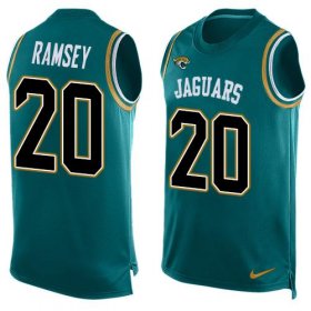 Wholesale Cheap Nike Jaguars #20 Jalen Ramsey Teal Green Alternate Men\'s Stitched NFL Limited Tank Top Jersey