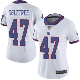 Wholesale Cheap Nike Giants #47 Alec Ogletree White Women\'s Stitched NFL Limited Rush Jersey