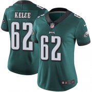 Wholesale Cheap Nike Eagles #62 Jason Kelce Midnight Green Team Color Women's Stitched NFL Vapor Untouchable Limited Jersey
