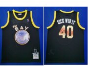 Wholesale Cheap Men's Golden State Warriors #40 Sick Wid It E-40 X Limited Edition Black Jersey
