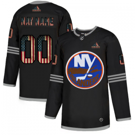 Wholesale Cheap New York Islanders Custom Adidas Men\'s Black USA Flag Limited NHL Jersey