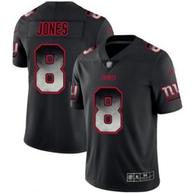 Wholesale Cheap Nike Giants #8 Daniel Jones Black Men\'s Stitched NFL Vapor Untouchable Limited Smoke Fashion Jersey