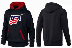 Wholesale Cheap Olympic Team USA Pullover Hoodie Black/Red