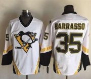 Wholesale Cheap Penguins #35 Tom Barrasso White CCM Throwback Stitched NHL Jersey
