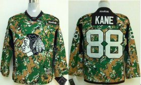 Wholesale Cheap Blackhawks #88 Patrick Kane Camo Veterans Day Practice Stitched Youth NHL Jersey