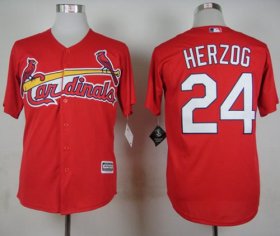 Wholesale Cheap Cardinals #24 Whitey Herzog Red New Cool Base Stitched MLB Jersey