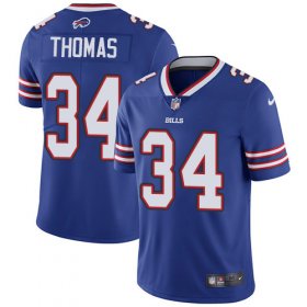Wholesale Cheap Nike Bills #34 Thurman Thomas Royal Blue Team Color Men\'s Stitched NFL Vapor Untouchable Limited Jersey