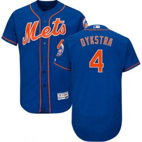 Wholesale Cheap Mets #4 Lenny Dykstra Blue Flexbase Authentic Collection Stitched MLB Jersey