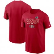 Cheap Men's San Francisco 49ers Scarlet Super Bowl LVIII Iconic T-Shirt