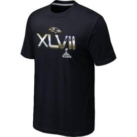 Wholesale Cheap Men\'s Baltimore Ravens 2012 Super Bowl XLVII On Our Way T-Shirt Black