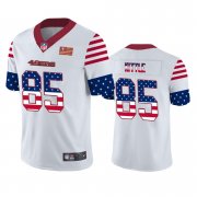 Wholesale Cheap San Francisco 49ers #85 George Kittle White Men's Nike Team Logo USA Flag Vapor Untouchable Limited NFL Jersey
