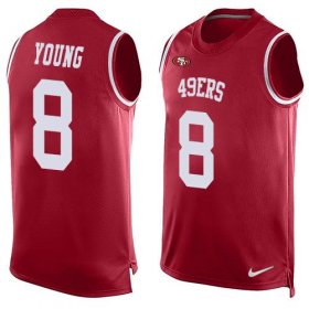 Wholesale Cheap Nike 49ers #8 Steve Young Red Team Color Men\'s Stitched NFL Limited Tank Top Jersey