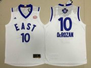 Wholesale Cheap 2015-16 NBA Eastern All-Stars Men's #10 Demar DeRozan Revolution 30 Swingman White Jersey