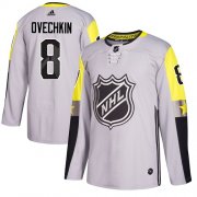 Wholesale Cheap Adidas Capitals #8 Alex Ovechkin Gray 2018 All-Star Metro Division Authentic Stitched Youth NHL Jersey