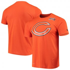Wholesale Cheap Chicago Bears Nike Primary Logo Legend 100th Season Performance T-Shirt Orange