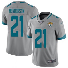 Wholesale Cheap Nike Jaguars #21 C.J. Henderson Silver Men\'s Stitched NFL Limited Inverted Legend Jersey