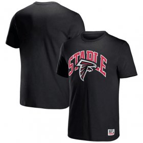 Wholesale Cheap Men\'s Atlanta Falcons x Staple Black Logo Lockup T-Shirt