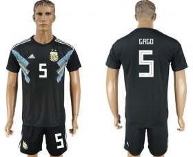 Wholesale Cheap Argentina #5 Gago Away Soccer Country Jersey