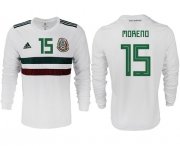 Wholesale Cheap Mexico #15 H.Moreno Away Long Sleeves Soccer Country Jersey