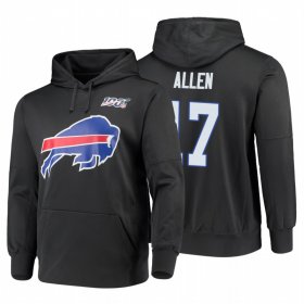 Wholesale Cheap Buffalo Bills #17 Josh Allen Nike NFL 100 Primary Logo Circuit Name & Number Pullover Hoodie Charcoal