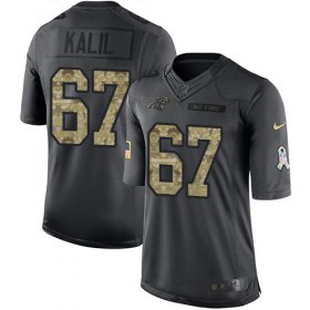 Wholesale Cheap Nike Panthers #67 Ryan Kalil Black Men\'s Stitched NFL Limited 2016 Salute to Service Jersey