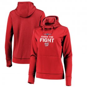 Wholesale Cheap Washington Nationals Majestic Women\'s 2019 World Series Bound Collection Pullover Hoodie Red