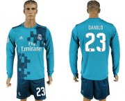 Wholesale Cheap Real Madrid #23 Danilo Sec Away Long Sleeves Soccer Club Jersey