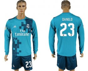 Wholesale Cheap Real Madrid #23 Danilo Sec Away Long Sleeves Soccer Club Jersey