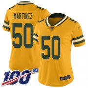 Wholesale Cheap Nike Packers #50 Blake Martinez Gold Women's Stitched NFL Limited Inverted Legend 100th Season Jersey