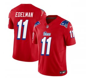 Wholesale Cheap Men\'s New England Patriots #11 Julian Edelman Red 2023 F.U.S.E. Vapor Limited Football Stitched Jersey