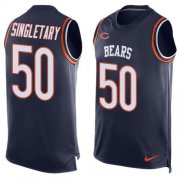 Wholesale Cheap Nike Bears #50 Mike Singletary Navy Blue Team Color Men's Stitched NFL Limited Tank Top Jersey