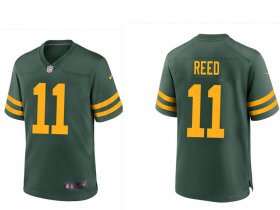 Cheap Men\'s Green Bay Packers #11 Jayden Reed Green Stitched Game Jersey