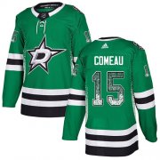 Cheap Adidas Stars #15 Blake Comeau Green Home Authentic Drift Fashion Stitched NHL Jersey