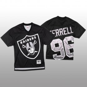 Wholesale Cheap NFL Las Vegas Raiders #96 Clelin Ferrell Black Men\'s Mitchell & Nell Big Face Fashion Limited NFL Jersey