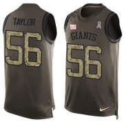 Wholesale Cheap Nike Giants #56 Lawrence Taylor Green Men's Stitched NFL Limited Salute To Service Tank Top Jersey