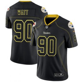 Wholesale Cheap Nike Steelers #90 T. J. Watt Lights Out Black Men\'s Stitched NFL Limited Rush Jersey