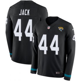 Wholesale Cheap Nike Jaguars #44 Myles Jack Black Team Color Men\'s Stitched NFL Limited Therma Long Sleeve Jersey